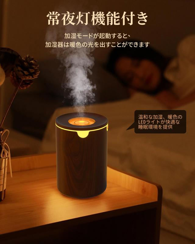 木目調の超音波式卓上加湿器 空焚き防止機能付き 楽天市場】【2025新進化モデル加湿器・木目調】加湿器 小型 卓上 除菌