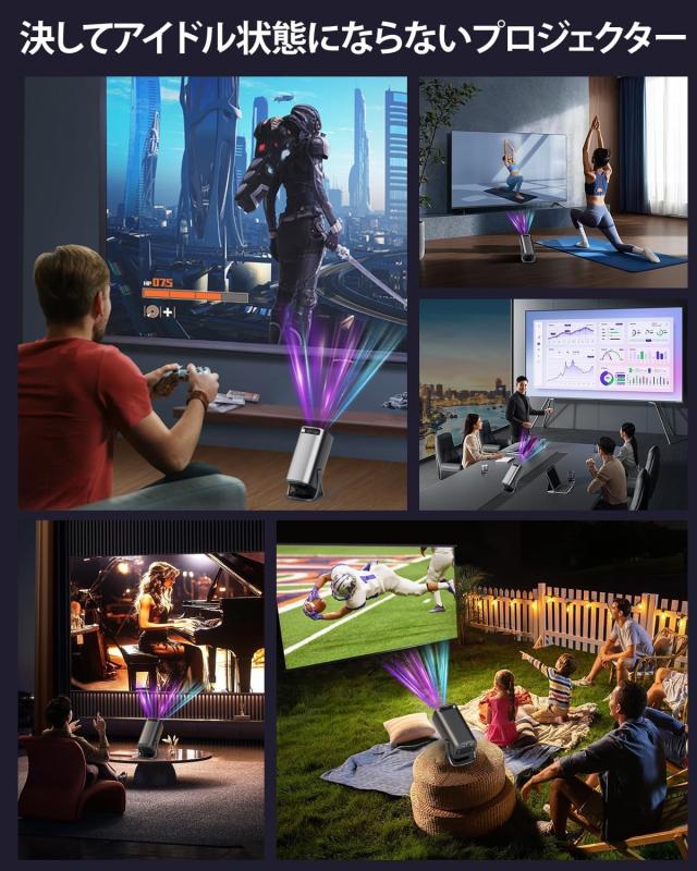 Glorlummi プロジェクター 家庭用【30000LM・Bluetoothリモコン・Android TV12.0搭載・4K対応・270°回転】 プロジェクター 小型 高輝度_8