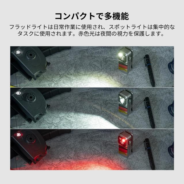 OLIGHT(オーライト) Oclip Pro クリップ LEDランニングライト 軽量 小型 3つの光源 500ルーメン 射程120メートル IPX6防水 Type-C充電式_2