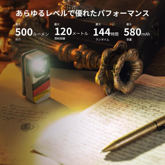OLIGHT(オーライト) Oclip Pro クリップ LEDランニングライト 軽量 小型 3つの光源 500ルーメン 射程120メートル IPX6防水 Type-C充電式_3