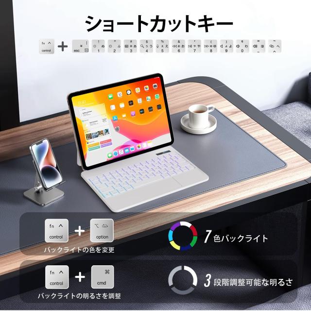 iPad Pro 11 インチ M5 2025 ＆ M4 2024 モデル用 磁気キーボードケース 軽量JIS日本語配列〜磁気装着・マルチジェスチャートラックパッド_3