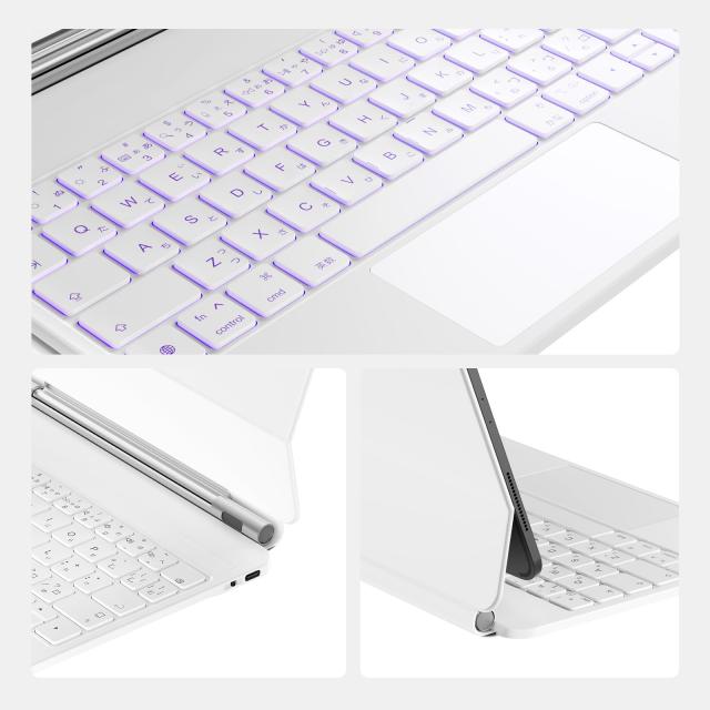 iPad Pro 11 インチ M5 2025 ＆ M4 2024 モデル用 磁気キーボードケース 軽量JIS日本語配列〜磁気装着・マルチジェスチャートラックパッド_4
