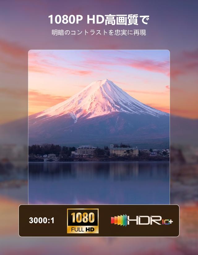 【Netflix＆最新Android TV搭載】プロジェクター 天井投影 25000LM 電動フォーカス＆自動台形補正フルHD1080P 4K対応 プロジェクター家庭_4