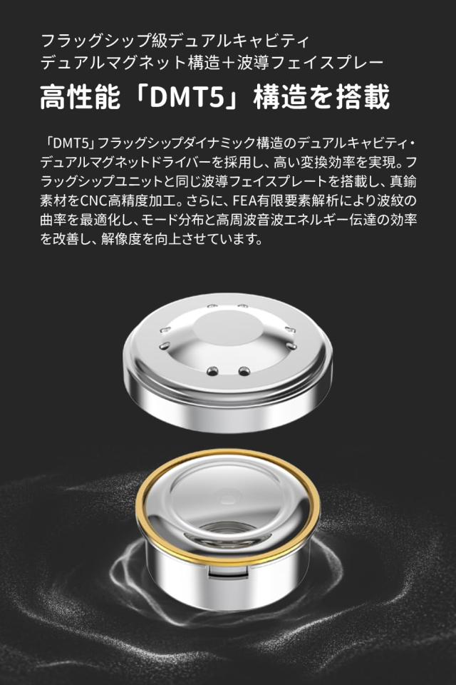 TANCHJIM NORA プロフェッショナルIEM 1DD DTM5搭載 Hi-Fi有線イヤホン グレー_2