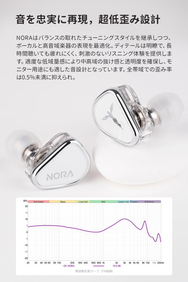 TANCHJIM NORA プロフェッショナルIEM 1DD DTM5搭載 Hi-Fi有線イヤホン グレー_6