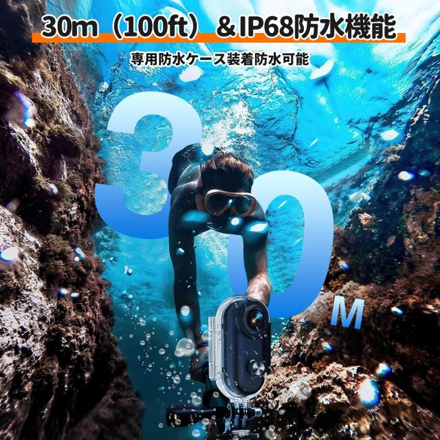 4Kアクションカメラ UHD 小型ウェアラブルカメラ 160°広角小型Vlogビデオカメラ ボディカメラ Yolanda ハンズフリーPOV 30メートルIP68_5