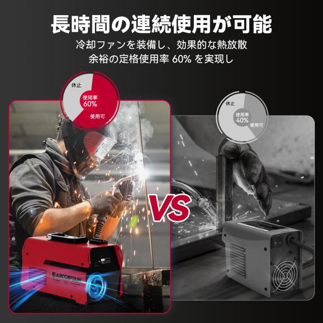 ARCCAPTAIN 溶接機 100v 半自動小銃 最高限度最終生産物130A 1台3役 MIG130 溶接機 ノン屁っ放りMIG/覆いかぶせる弧線/LIFT TIG相応う 電流起電力かい繕う能力のある 定格当てはめる率6