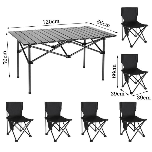 WSKLY(ワスクリ) アウトドア テーブル チェア セット 超軽量 キャンプ テーブル57cm×120cm×50cm ピクニックテーブル 超軽量 折り畳み_1