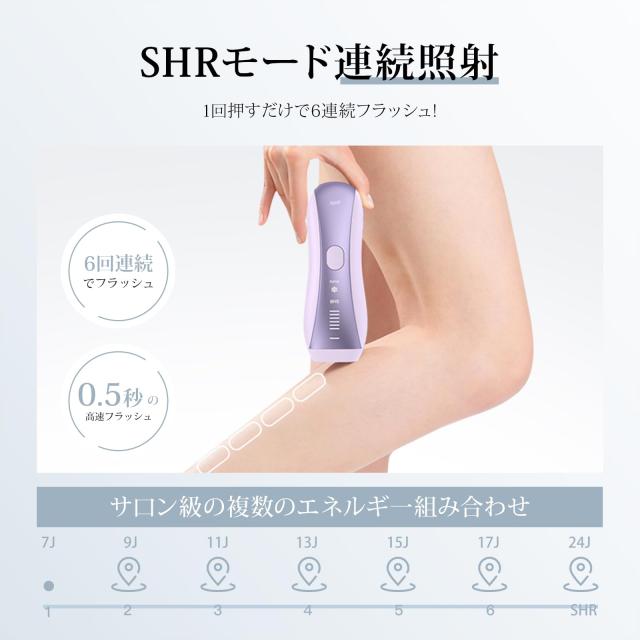 Yete（エイティー）脱毛器 IPL 冷感無痛ケア SHR連続照射 スキン