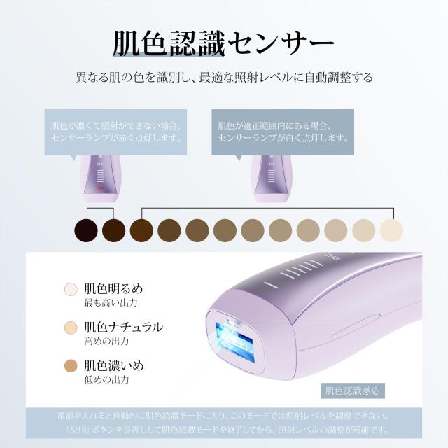 Yete（エイティー）脱毛器 IPL 冷感無痛ケア SHR連続照射 スキン
