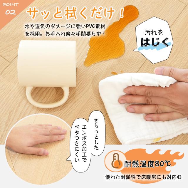 Yuiron 【厚さ1.5mm】ダイニングマット クリアマット フローリングマット 床保護マット テーブルマット リビング/ダイニングテーブル/ペ_3
