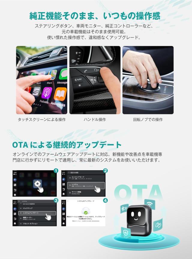 公式】オットキャストナノ OTTOCAST OttoAibox NANO CarPlay AI Box