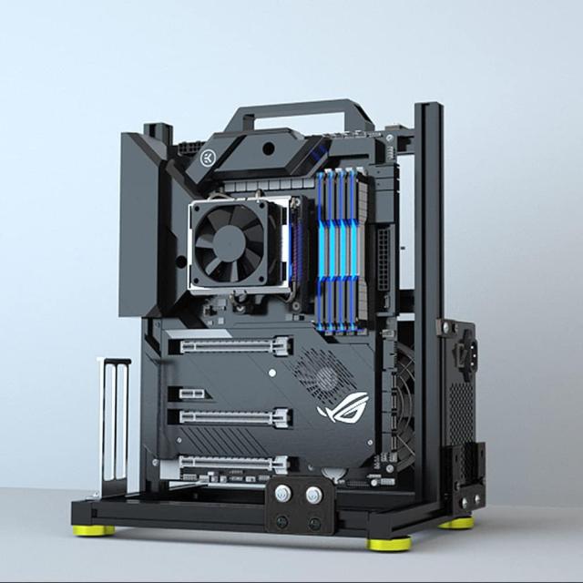 DIY コンピュータ ケース 良い放熱性能 オープンケース アルミニウム合金材質 (ATX)_1