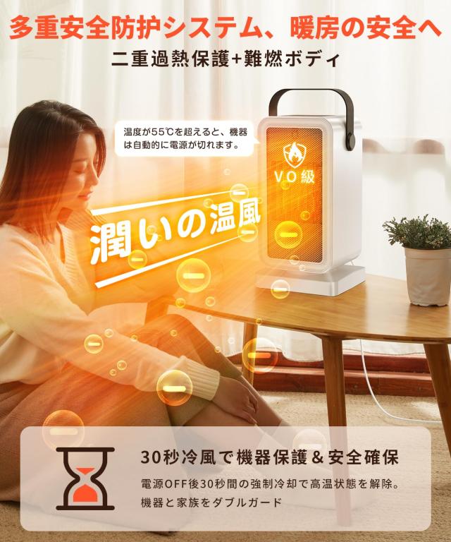 BOTISONE セラミックヒーター 6箱 小型 コンパクト 2025 6箱 BOTISONE