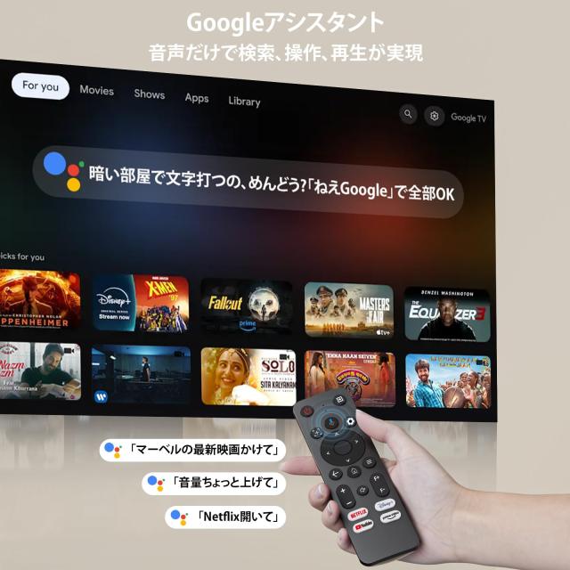 Google TV認証＆自動レンズカバー】Sovboi プロジェクター 家庭用 4K