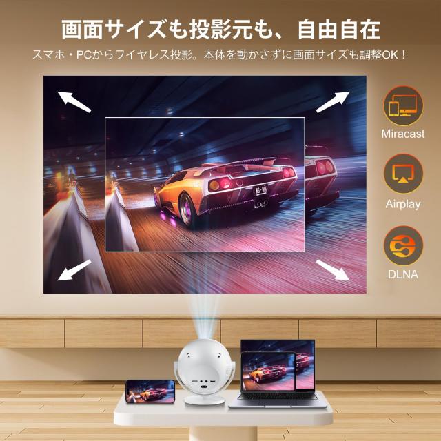 プロジェクター 家庭用 【1080Pネイティブ・4K対応・Android 11搭載