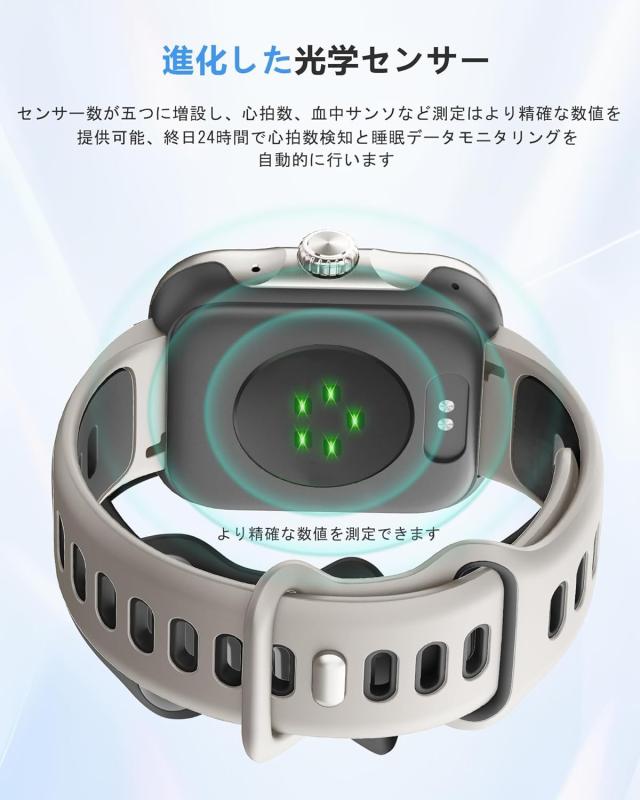 【2025新登場】多機能スマートウォッチ GPS機能付き Bluetooth5.3通話可能 1.78インチ大画面 3ATM防水 長持ちバッテリ 活動量計 腕時計 6_6