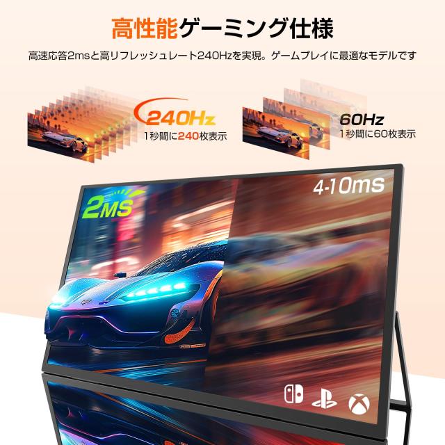 UPERFECT モバイルモニター 24.5インチ モバイルディスプレイ FHD