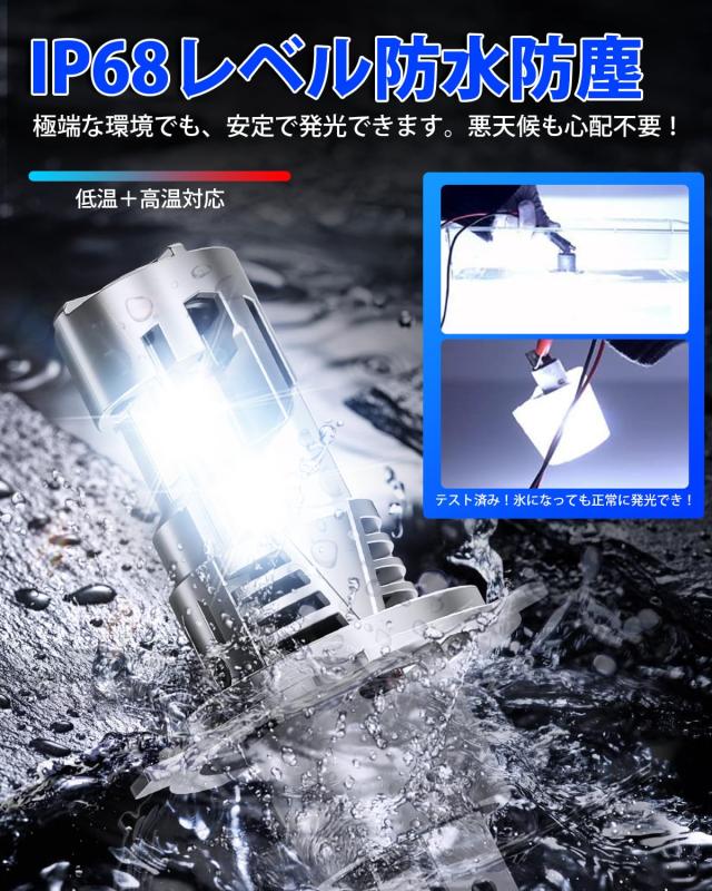 「業界初三面発光」SUPAREE H4 LED 爆光 6500K ホワイト ヘッドライト 三面発光 冷却ファン2個 車検対応 h4 led 12V/24V車対応 トラック_8