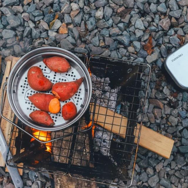 Fire-Maple キャンプポット 蒸し鍋 ステンレス 1.2L コンパクト 軽量 せいろ 蒸し器 多機能 キャンプクッカー 焚き火 直火対応 登山 ソロ