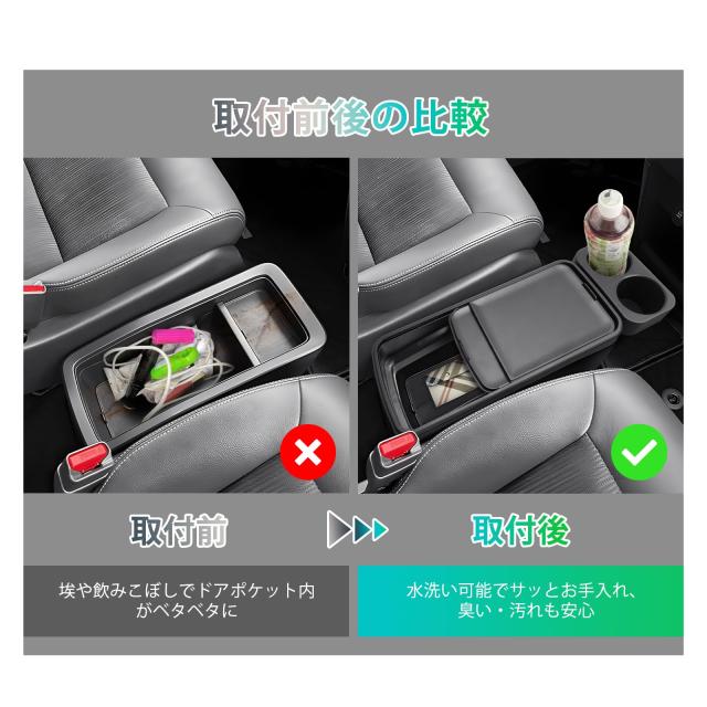 【GAFAT】2025新型 ホンダ ステップワゴンRP系専用 コンソールボックス スライド式 ドリンクホルダー カップホルダー 増設 RP6/RP7/RP8_3