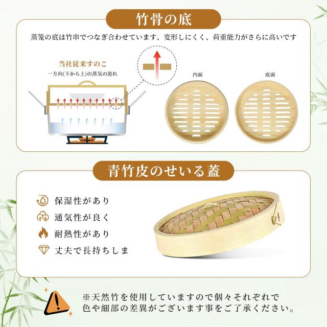 せいろ蒸し器 蒸し板【高さ調整輪 断熱手袋 シート100枚 ブラシ付