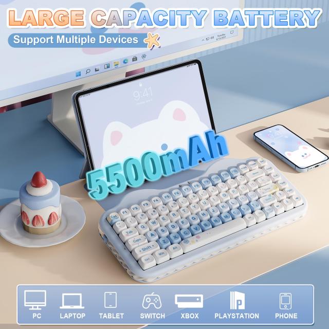 YUNZII C75 ワイヤレス メカニカルキーボード 75%レイアウト ホット