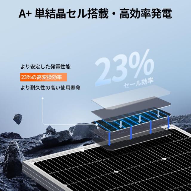 DOKIO 超高効率 車用バッテり充電対応 ソーラーパネル (100W*1枚)_1