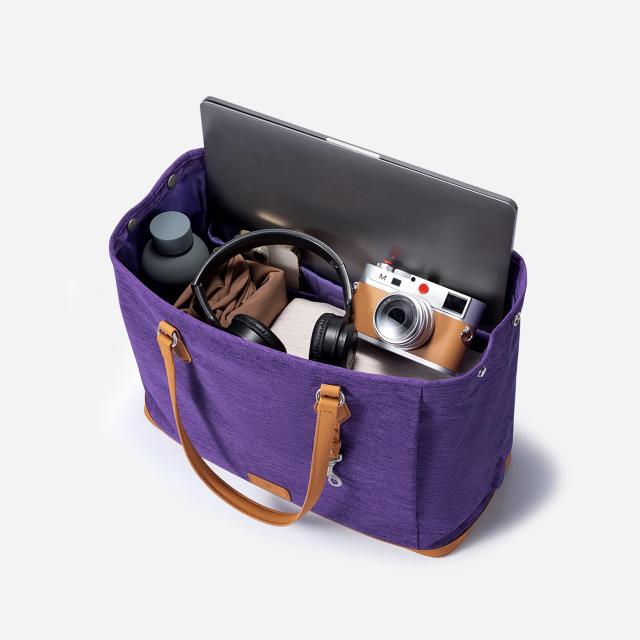 nordace パープル キャンバス トートバッグ　大容量 Nordace Siena Pro Tote Plus - 広々とした15インチのラップトップ