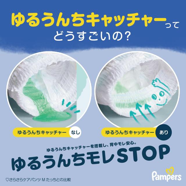 【パンツ Mサイズ】パンパース オムツ おやすみパンツ (5-12kg) 186枚 (62枚×3パック) [ケース品]_7