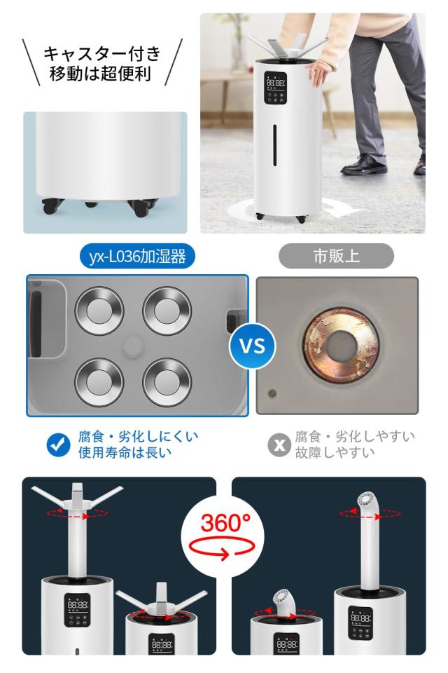 加湿器 大容量 業務用 【28L大容量＆ECO湿度設定＆マイナスイオン