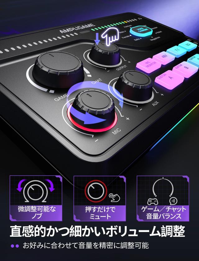 FIFINE 配信用オーディオミキサー オーディオインターフェース 音声