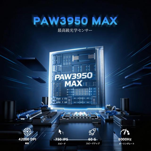 ATTACK SHARK R11Ultra 影鮫 ワイヤレスゲーミングマウス 超軽量49g カーボンファイバー ナノ金属氷感コート 汗防止 Nordic52840 原相395_1