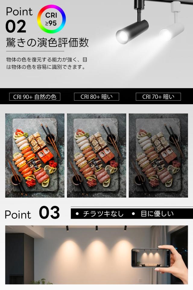 SPAHER 配管軌跡用注目の的 ともし火 無座標軸調光調色 LED一体型 ライティングレール 100W好いかげんに 角度調節する能力のある 草木育みそだてるともし火 取り付け