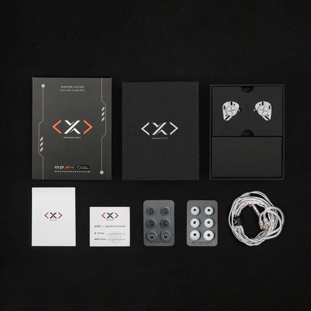 ooopusX Op.24 2DD+4BA ハイブリッドインイヤーヘッドホン HiFi 有線モニターイヤホン ワンダイヤル付き (3.5mm マイクなし)