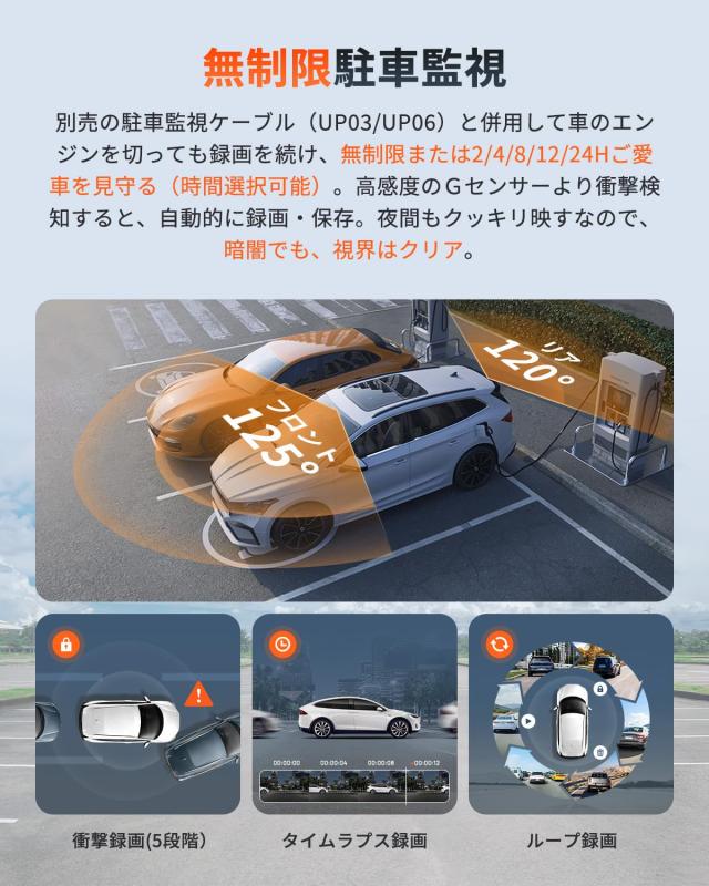 【3年品質保証 64GBカード付属】70mai Dash Cam S410 ミラー型ドライブレコーダー 前後カメラ 370万画素 F1.55 WDR 超強暗視 デジタルイ_7