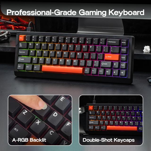 EPOMAKER HE68 Lite ホール効果マグネットゲーミングキーボード 8000Hzポーリングレート＆128Kスキャンレート 0.01mm調整可能なトリガー 0_3