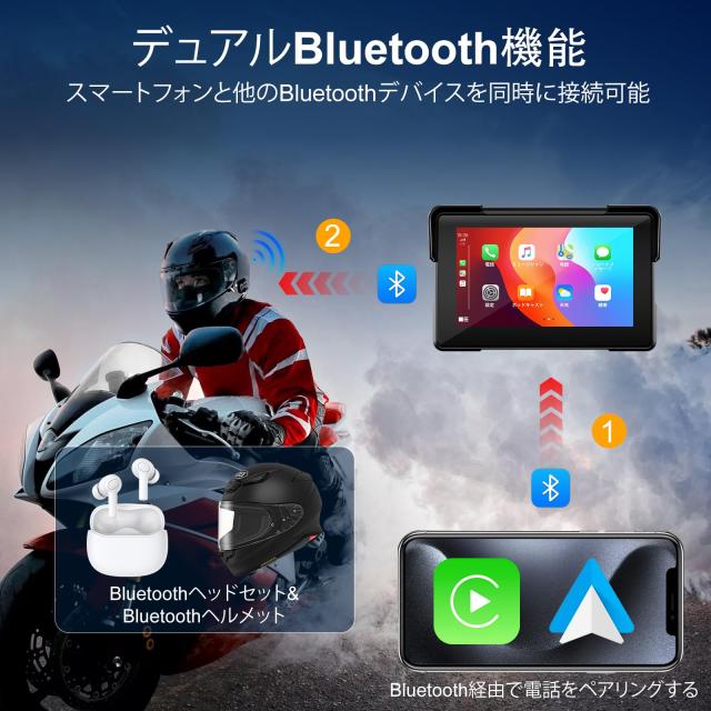 2025最新】7インチ バイク ナビ スマートモニター - CarPlay