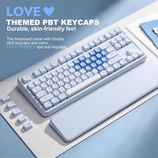 YUNZII B87 ワイヤレスメカニカルキーボード ゲーミングキーボード BT5