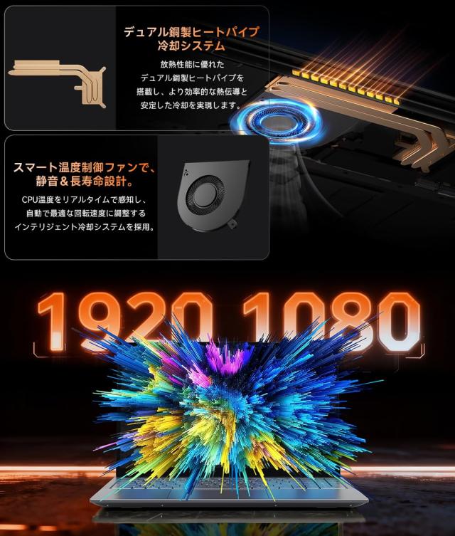 ノートパソコン【爆速Ryzen 7 7730U 8コア16スレッド(最大4.5GHz) 32GB DDR4(64GB拡張可能）｜1TB 高速PCIe3.0 NVMe SSD】ノートパソコン_5