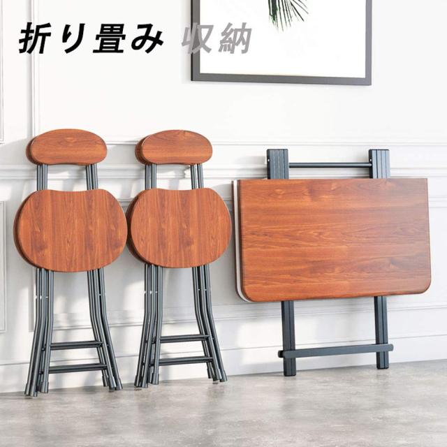 Bidesen ダイニングテーブル 折りたたみ 幅120cmx奥行60cmx高さ74cm 使用1/2/4/6人 組み立て不要 折りたたみダイニングテーブル 耐荷重50_3