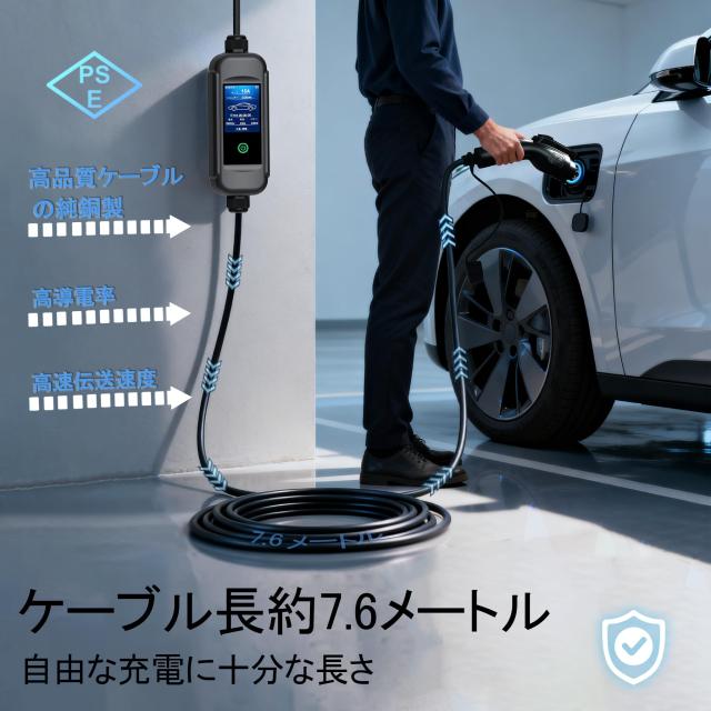 sokucha 110V-240V SAE J1772電気自動車 EV充電ケーブル 4 段電流