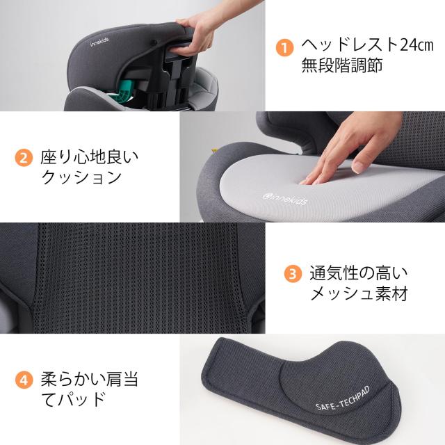 innokids チャイルドシート ジュニアシート ISOFIX固定 R129適合 i
