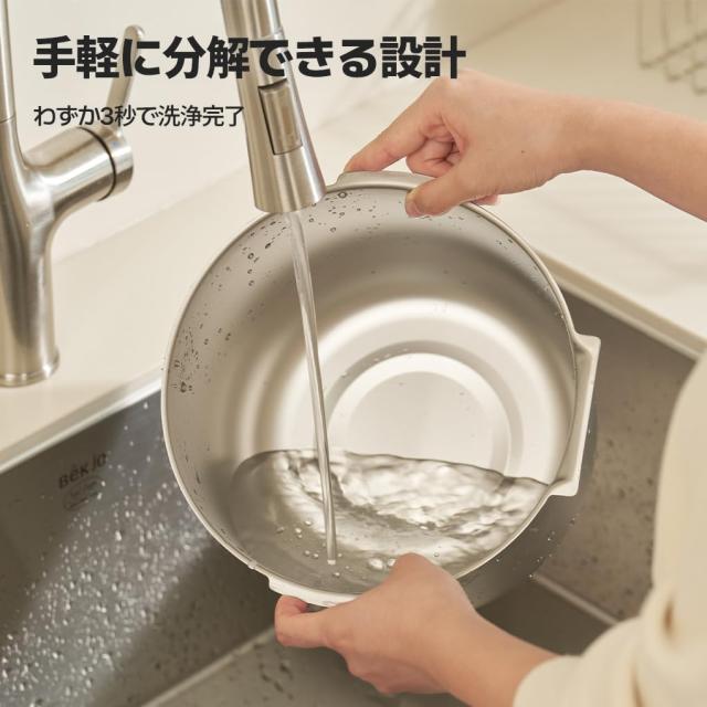 【低温スチーム式】Carepod 加湿器 J60HV 3秒 簡単洗浄 オールステンレス 自動除菌 自動湿度調節 30時間使用 大容量 スタンド別売り イン_5