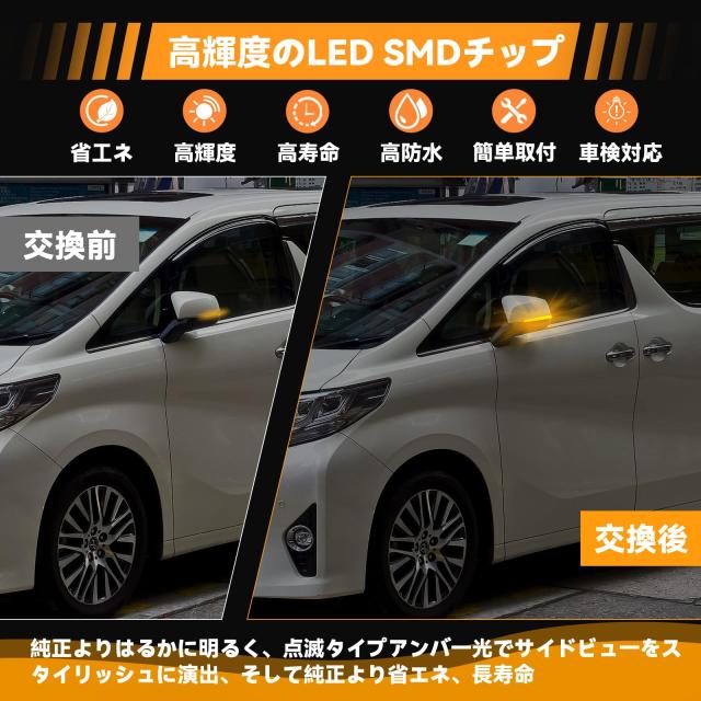 GemPro RAV4 PHV対応 50系 アルファード30系 ヴェルファイア30系 ドアミラー点滅ウインカートヨタ 対応_4