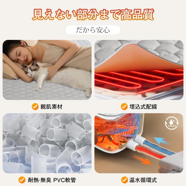 Zyntra 電気毛布 敷き シングル 水暖マット 115*195cm シングル【3秒速
