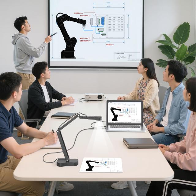 Gawervan USB書画カメラ／折りたたみポータブルWebカメラ：実物投影機能、内蔵マイク＆LEDライト搭載、オートフォーカス、画像反転機能対_3