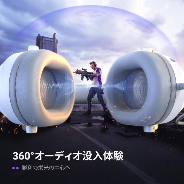 FIFINE ゲーミングヘッドセット USB 有線接続 Game/Chat音声バランス技術 7.1サラウンドサウンド PS5/PS4/PC/Mac対応 ゲーム ライブ配信_2
