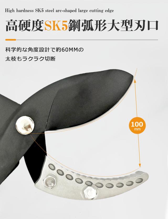 粗枝切り鋏 Geegood 太枝切鋏 50cm SK5高炭素鋼刃 強力 剪定ばさみ 園芸ばさみ 枝切りばさみ のこぎり 庭木 太い生木を切る 切断径35mm 粗枝切り鋏 Geegood 太枝切鋏 50cm SK5高炭素鋼刃 強力 剪定ばさみ 園芸ばさみ 枝切りばさみ のこぎり 庭木 太い生木を切る 切断径35mm