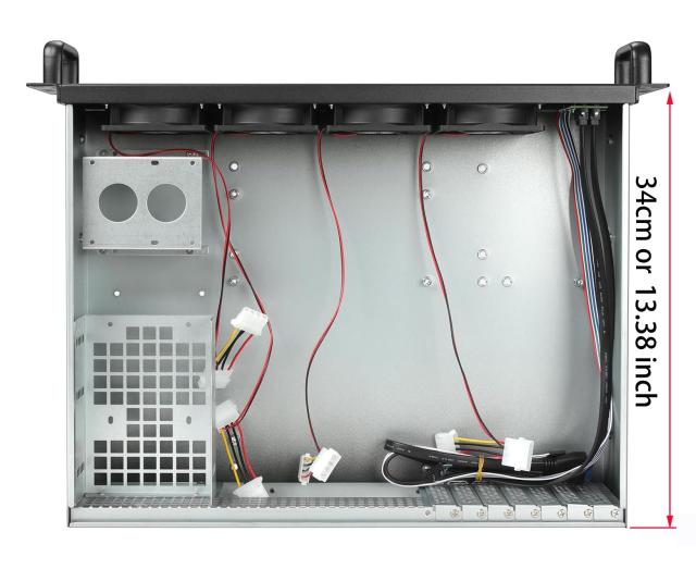 IPCHASSIS 2U ATX ラックマウントシャーシ奥行13.38インチ Flex ATX